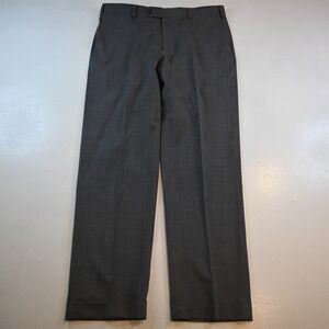 Reda Active 34x32 Gray 100% Wool Slim Cuffed Dress Mens Pants